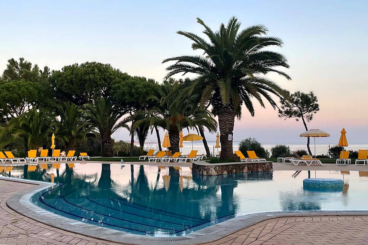 Alfagar Hotel pool with sea view in Albufeira Algarve Portugal