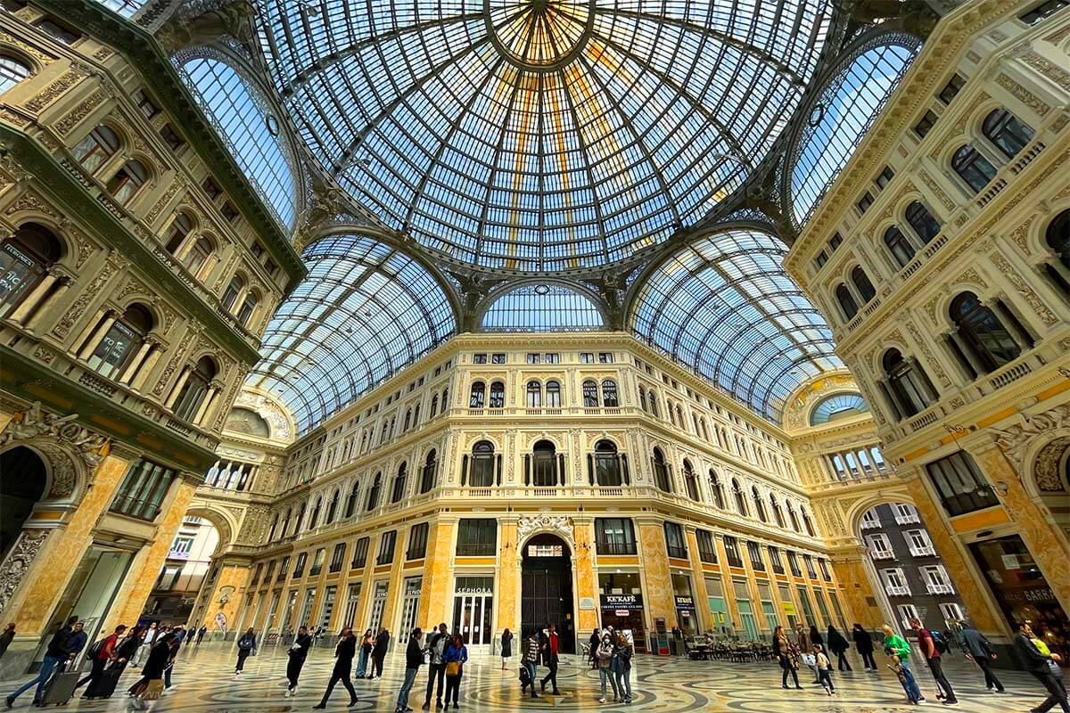 Best areas to stay in Naples - Galleria Umberto I in the city center