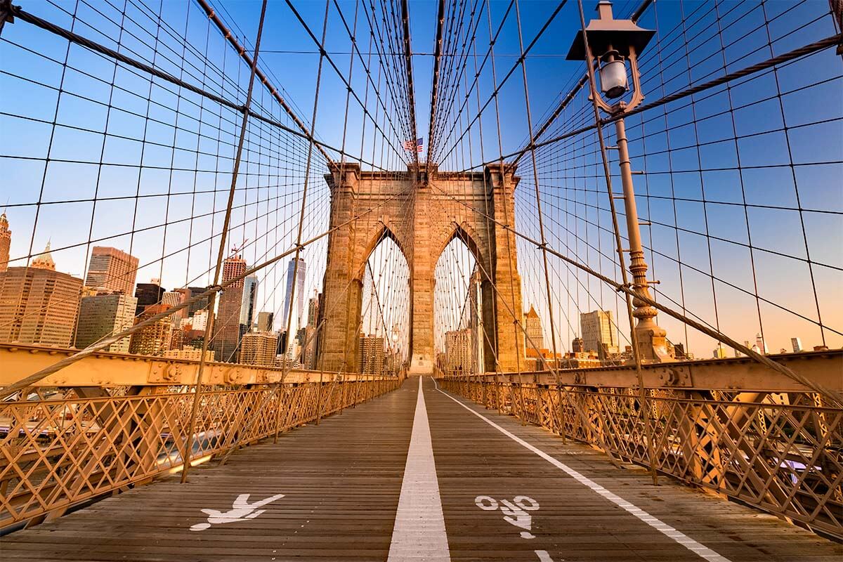 Brooklyn Bridge overlooking Manhattan - 2 days in NYC