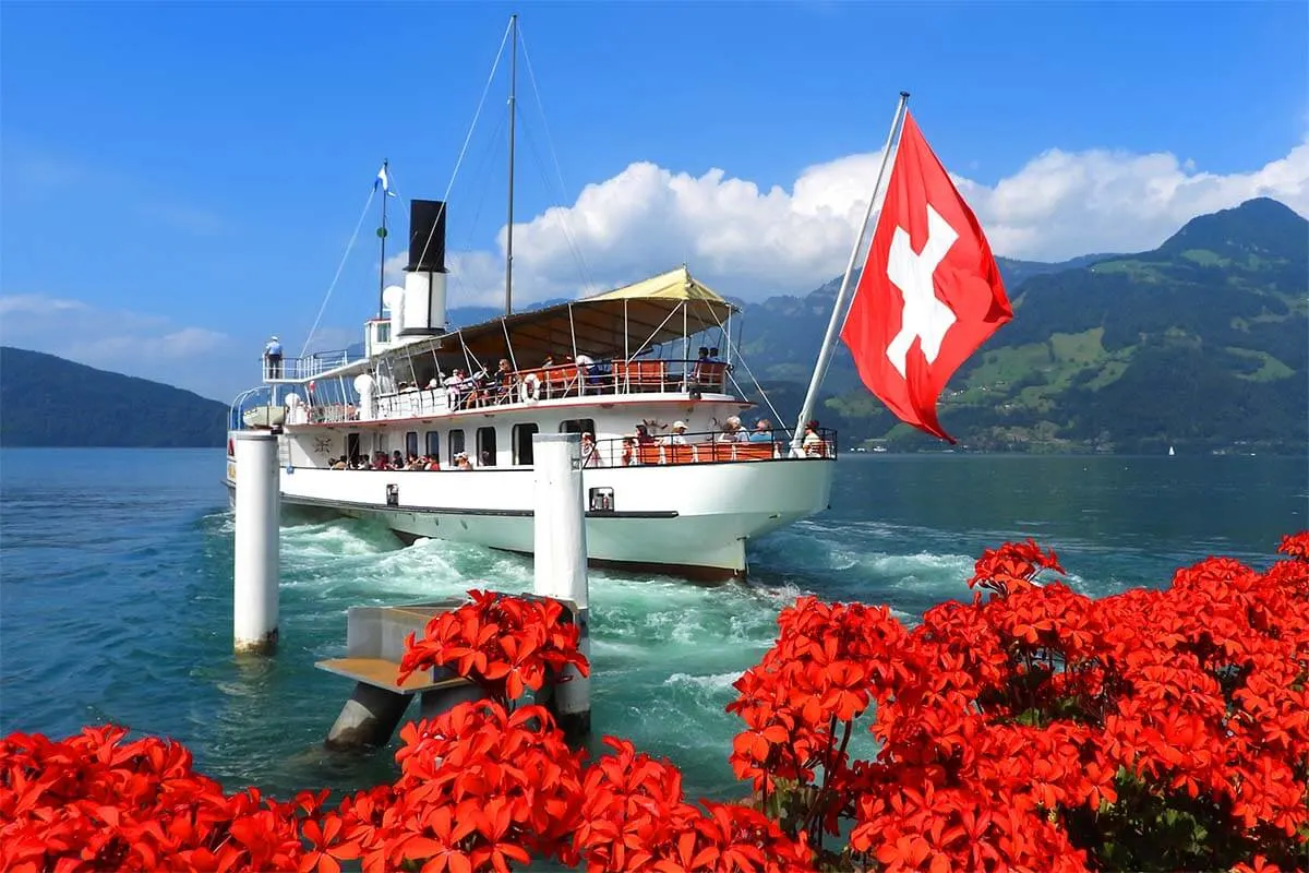 Lake Lucerne ferry boats are free with Swiss Travel Pass