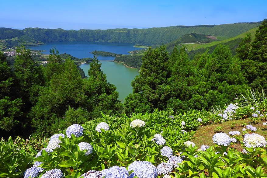 Miradouro Vista do Rei viewpoint - one of the most famous views in Sao Miguel Azores