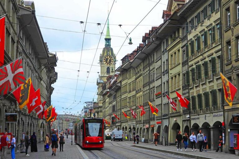 Swiss Travel Pass 2024 What S Included What S Not Is It Worth It   Red Tram In Bern Old Town Switzerland 768x512 