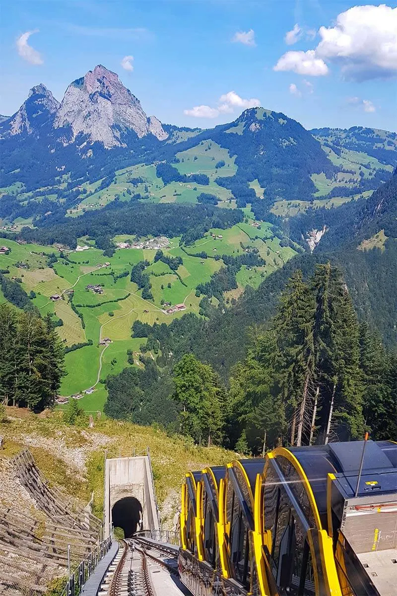 Stoos funicular in Switzerland