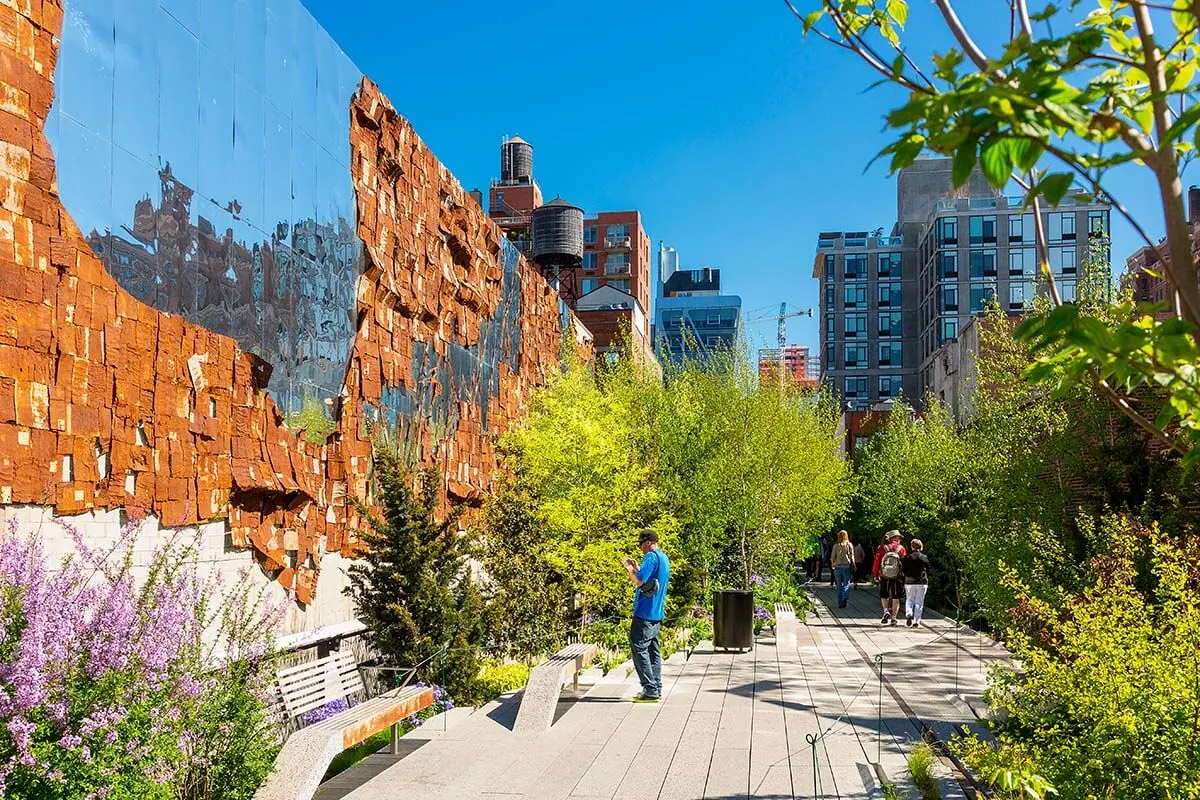 The High Line park in Manhattan NYC