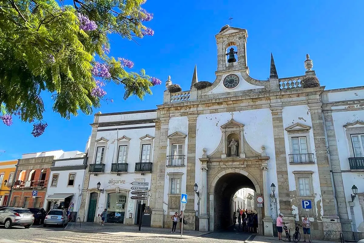 Arco da Vila city gate in Faro Portugal