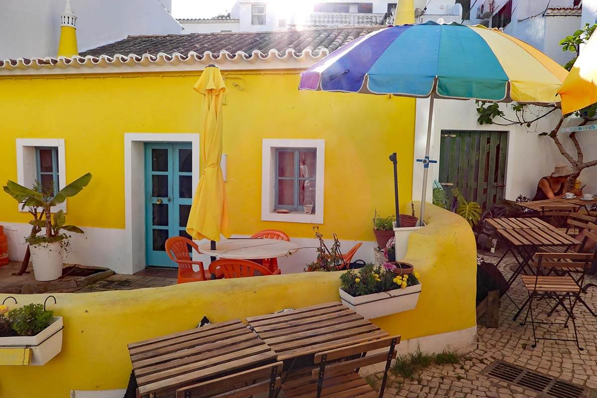 Colorful houses in Burgau village near Sagres (Algarve Portugal)