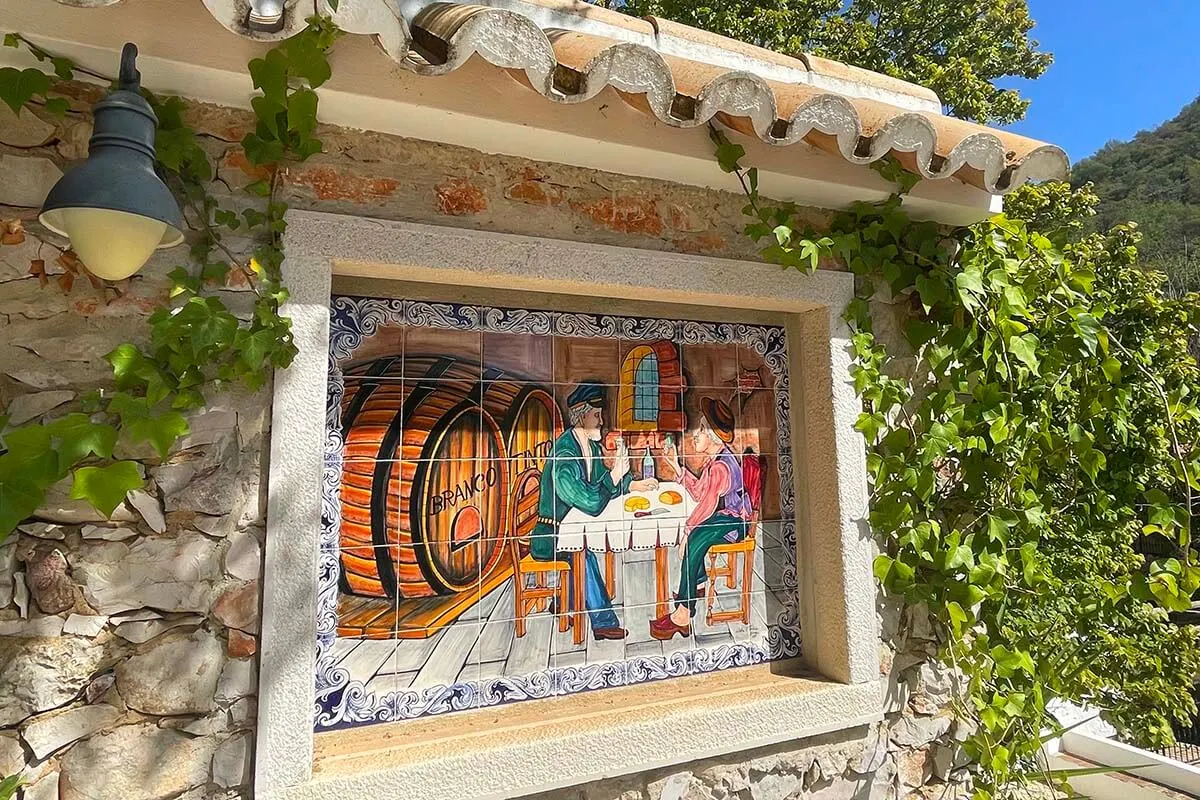 Colorful tiles at Fonte Pequena de Alte in Alte Portugal