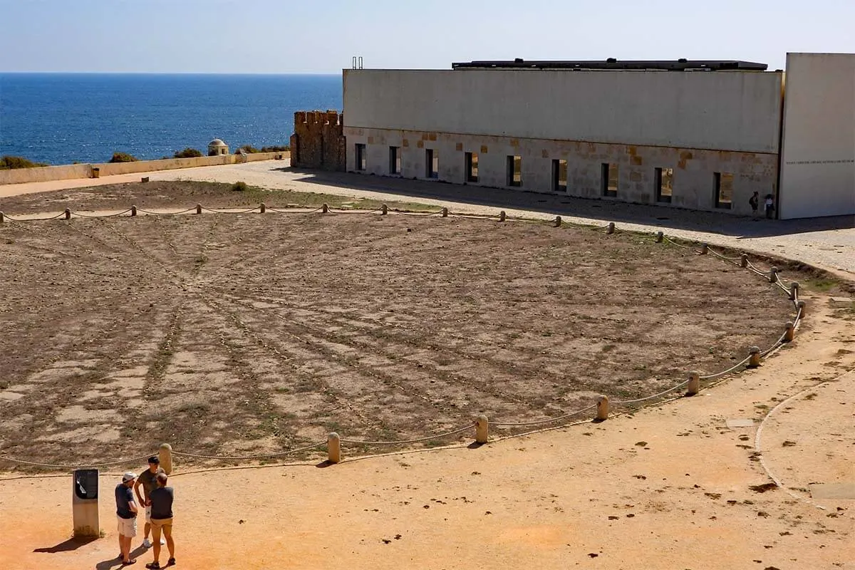 Compass rose at Sagres Fortress in Portugal