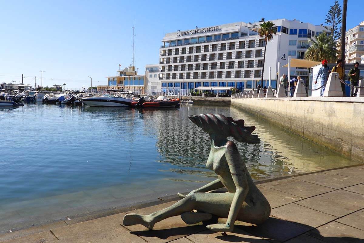 Faro Marina - arts sculpture and Eva Senses Hotel