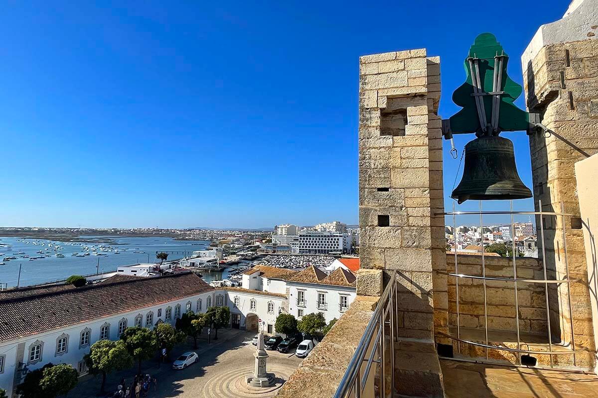 Faro city view from the Cathedral rooftop