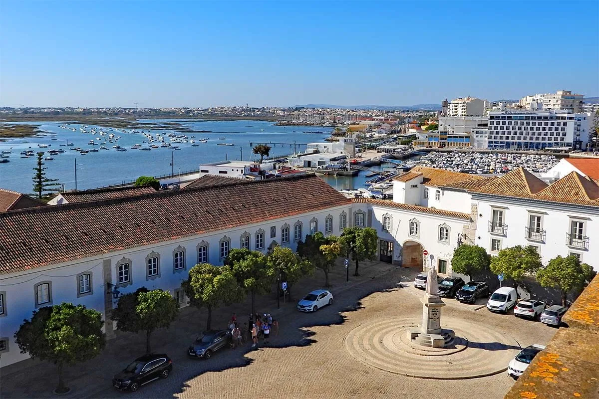 Faro town and Ria Formosa view from Cathedral Bell Tower