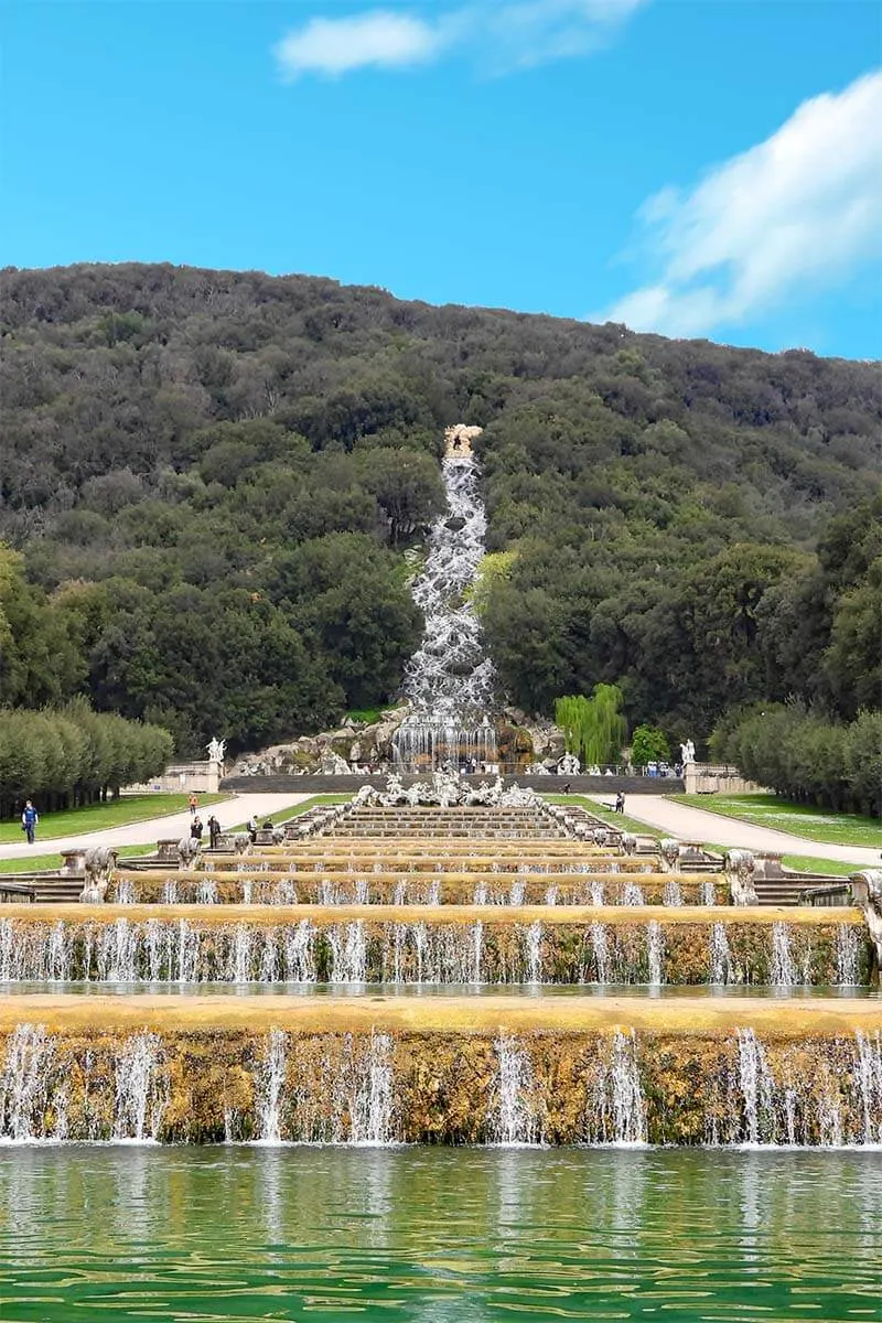 Fountains of the Royal Palace of Caserta near Naples Italy