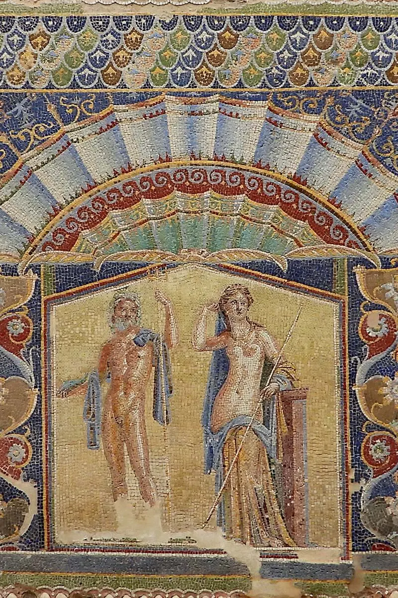 Herculaneum mosaic close-up