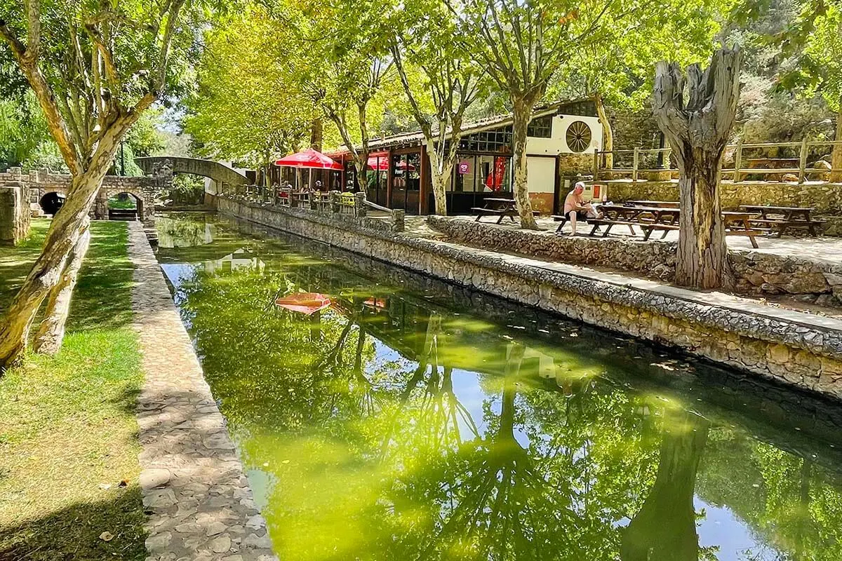 Natural spring swim area in Alte village in Algarve Portugal