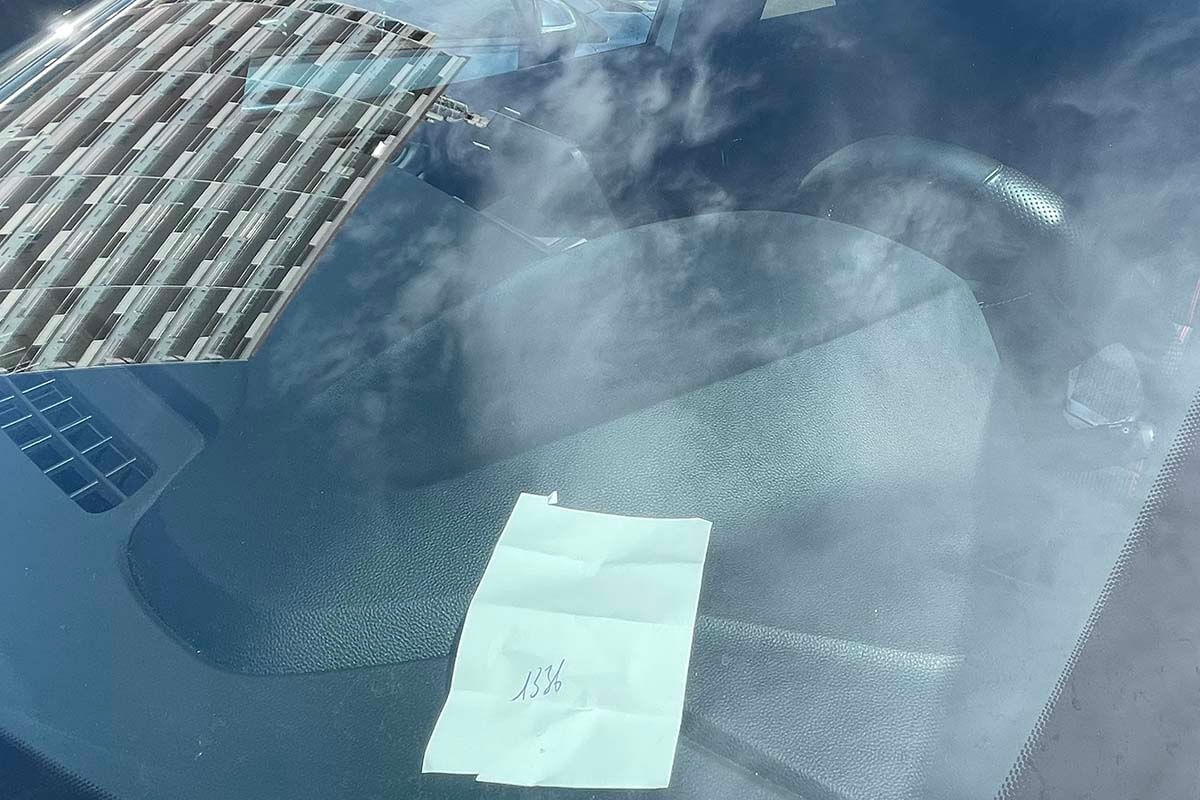 Our unique parking ticket in Faro