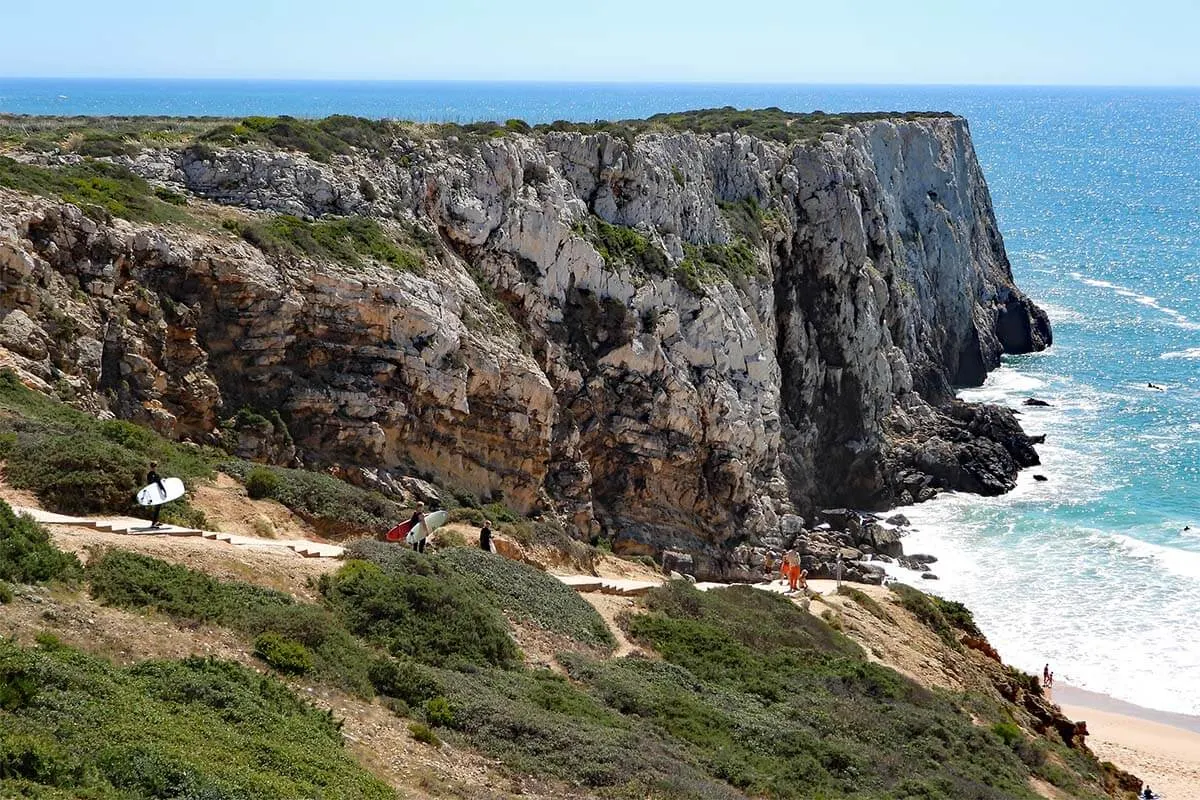 Praia do Beliche beach in Sagres Portugal