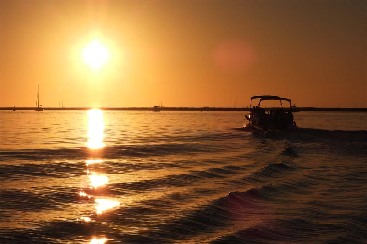 Ria Formosa sunset tour in Faro Portugal