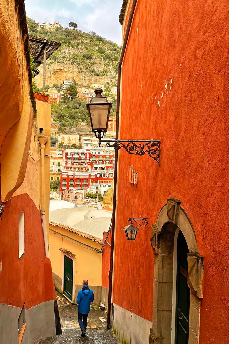 Sightseeing in Positano old town, Amalfi Coast, Italy