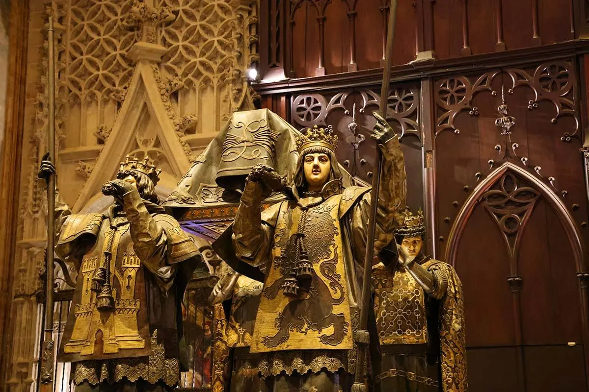 Christopher Columbus tomb in Seville Cathedral