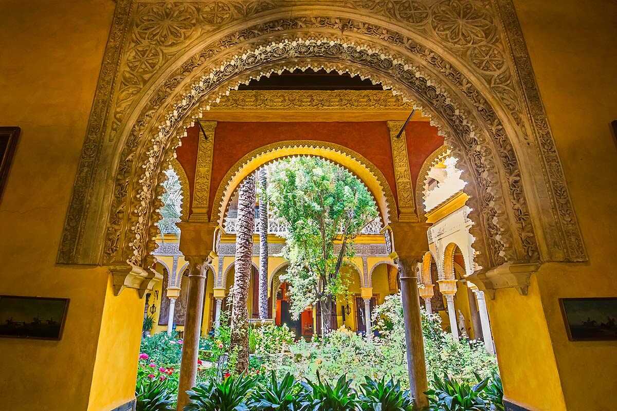 Las Duenas Palace in Seville Spain