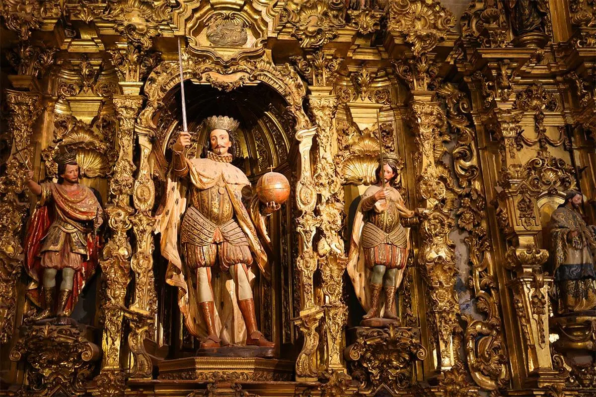 San Fernando sculpture inside San Salvador Church in Seville Spain
