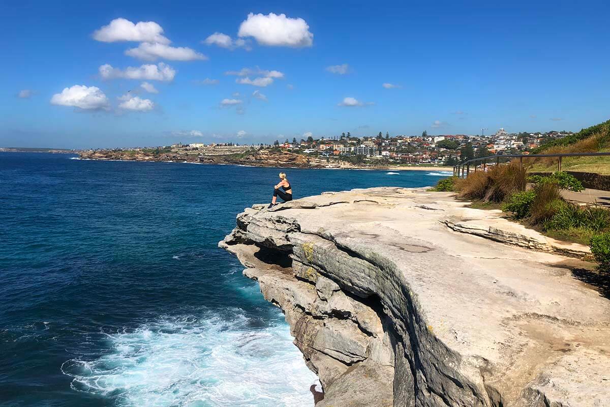 Scenery from the coastal walk between Bondi and Bronte beaches in Sydney Australia