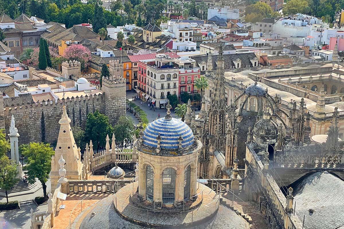 Seville old town view from Giralda Tower