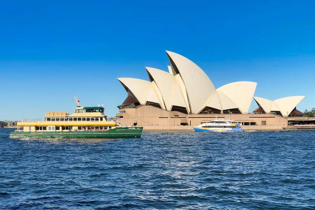 Sydney Opera House and harbour ferries