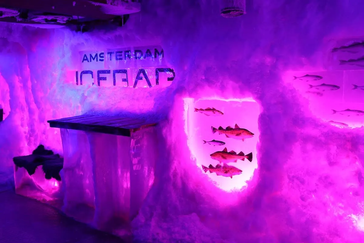 Amsterdam Icebar - top places to visit in holiday season