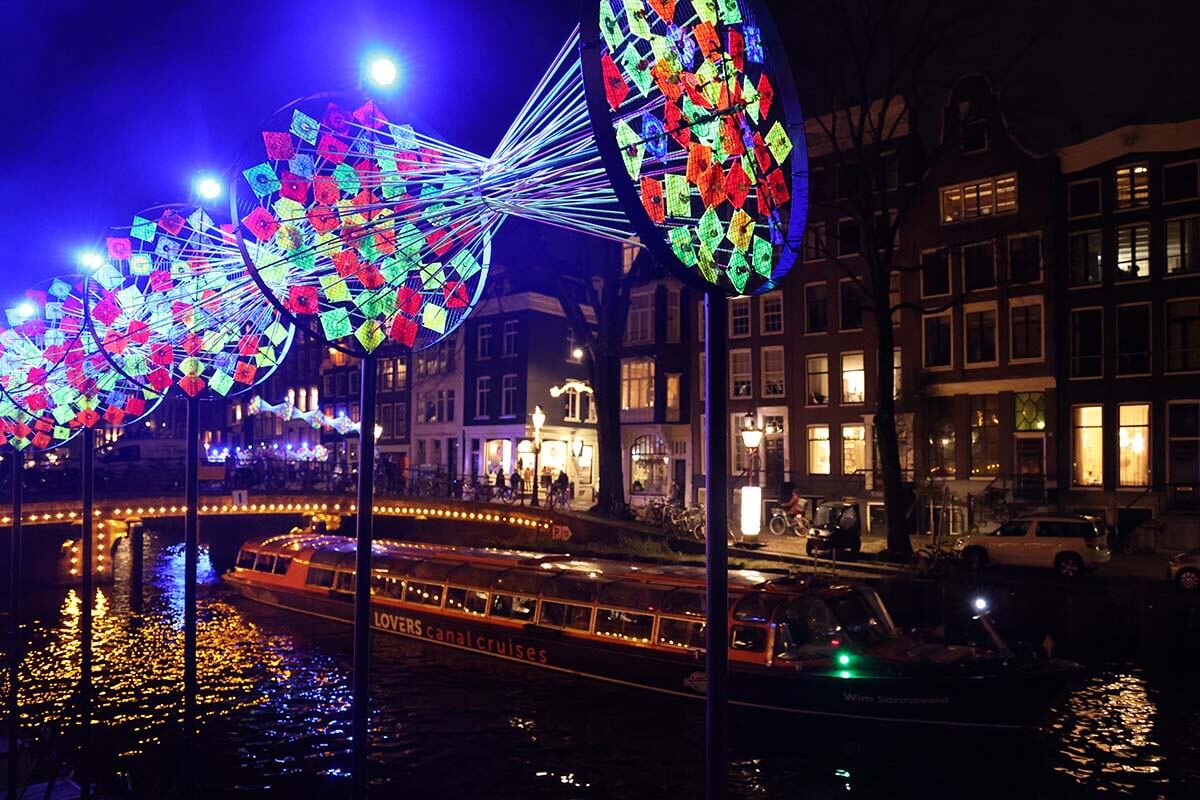 Amsterdam Light Festival canal cruise