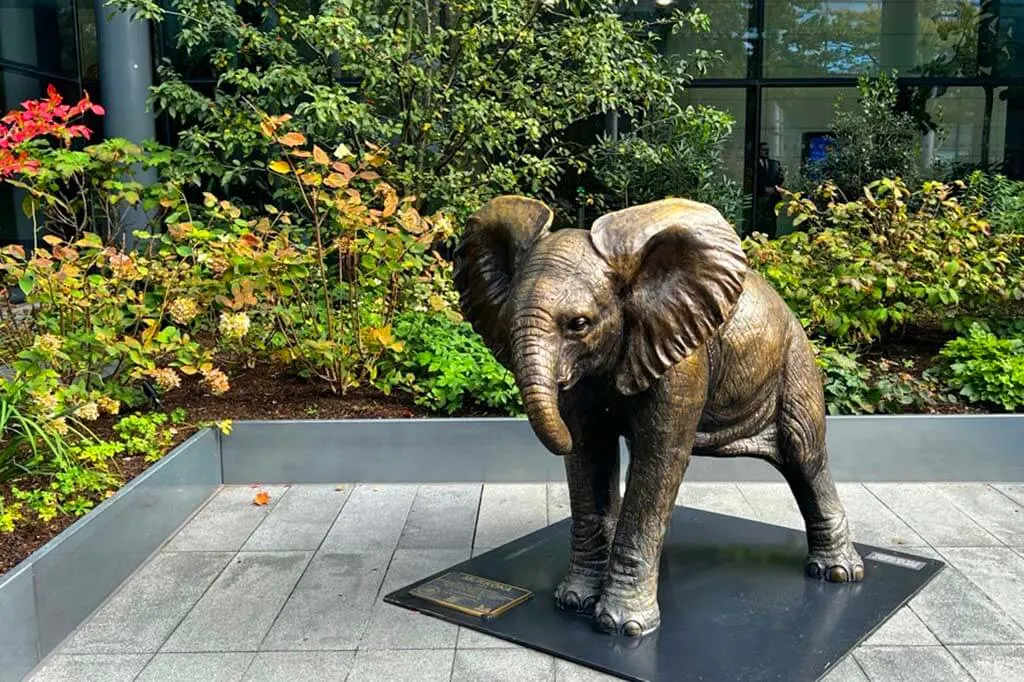 Elephant sculpture in Spitalfields London