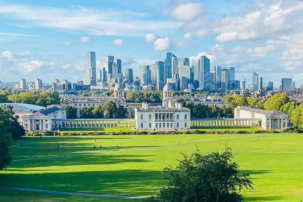 Greenwich Park and London Skyline