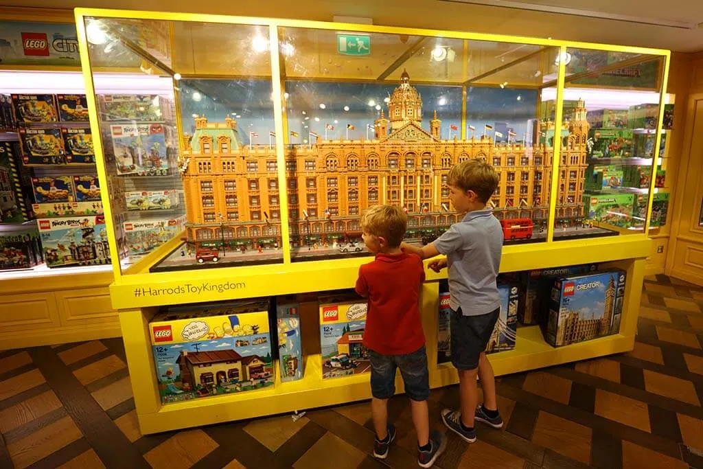 Kids at the Harrods Toy Kingdom in London