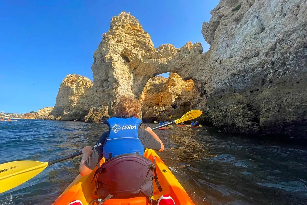 Lagos kayak tour to Ponta da Piedade - Algarve itinerary