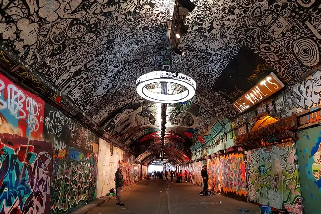 The Vaults graffiti tunnel in London