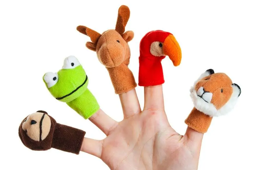 Colorful hand puppets - gifts for kids