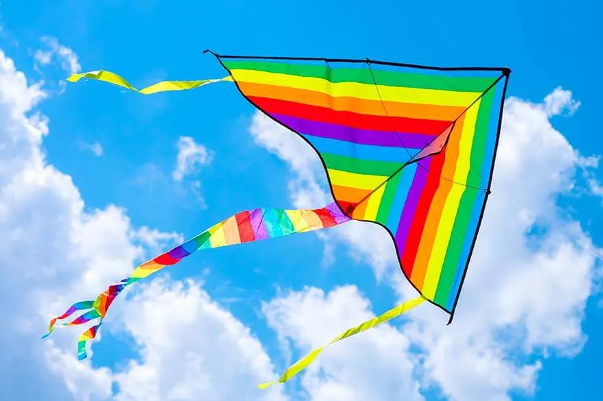 Colorful kite in the sky - gifts for kids