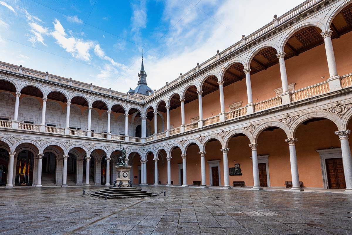 Courtyard of the Alcazar of Toledo Spain