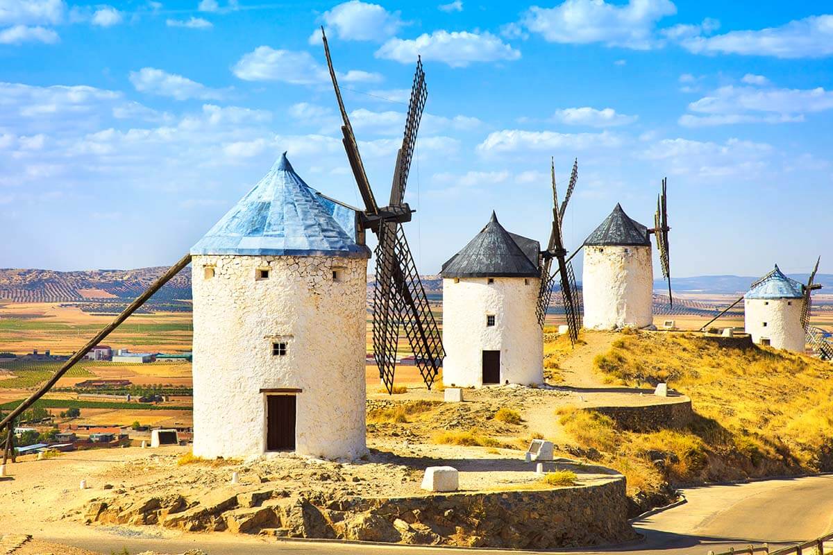Don Quixote de la Mancha Windmills in Consuegra Spain