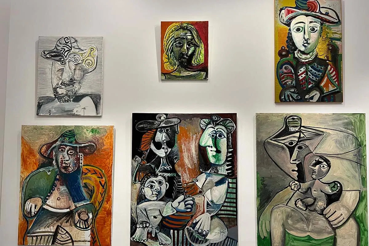 Several portrait paintings at Picasso Museum in Paris