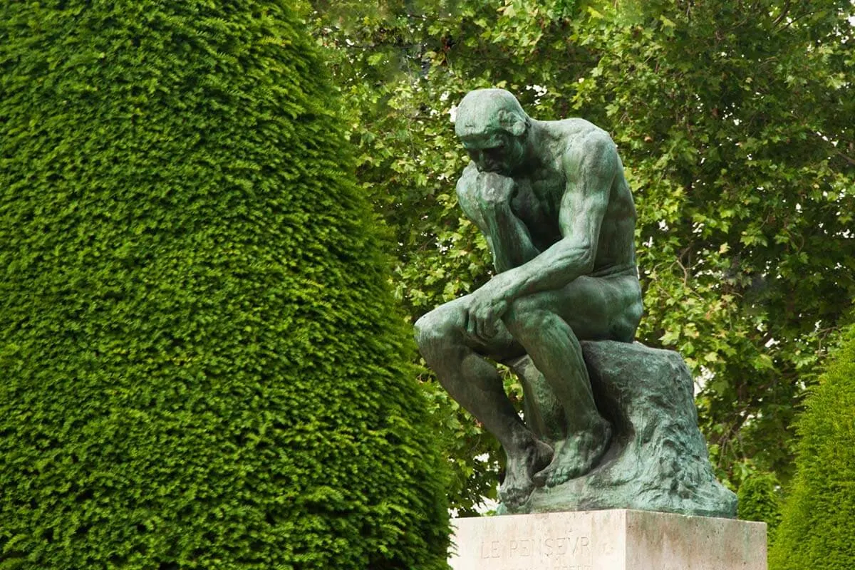The Thinker sculpture at Rodin Museum in Paris