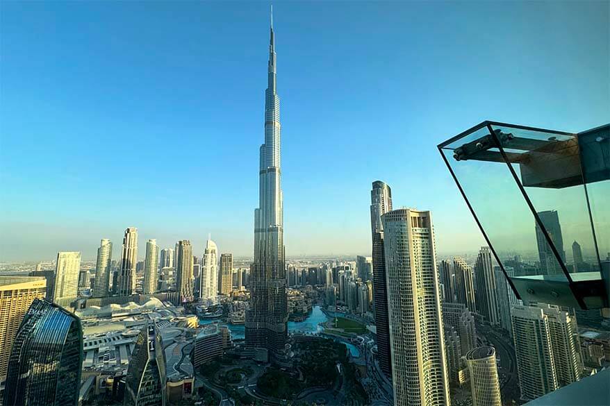 Burj Khalifa view from Sky Views Observatory in Dubai