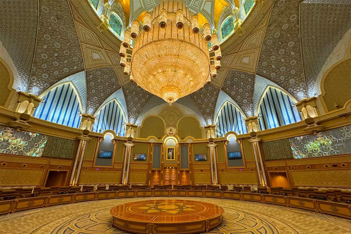 Inside Qasr Al Watan Presidential Palace in Abu Dhabi UAE