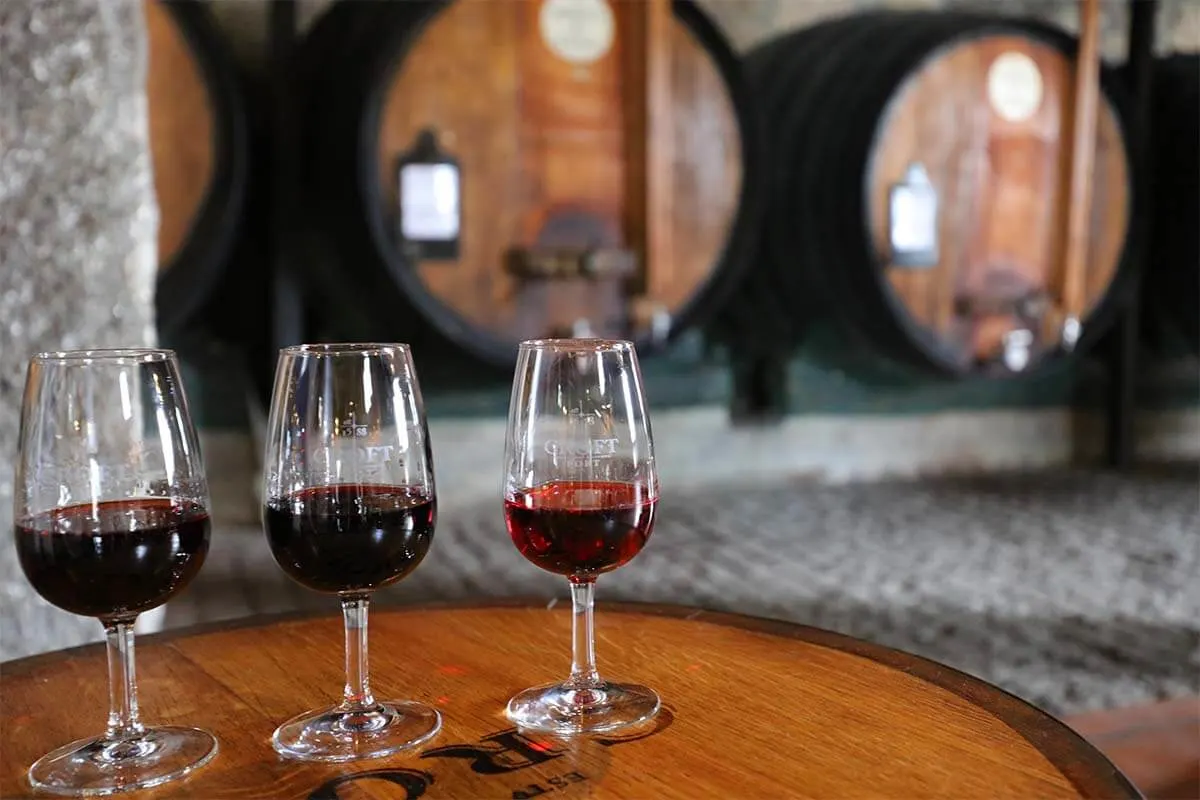 Port wine tasting in Croft Wine Lodge in Porto, Portugal