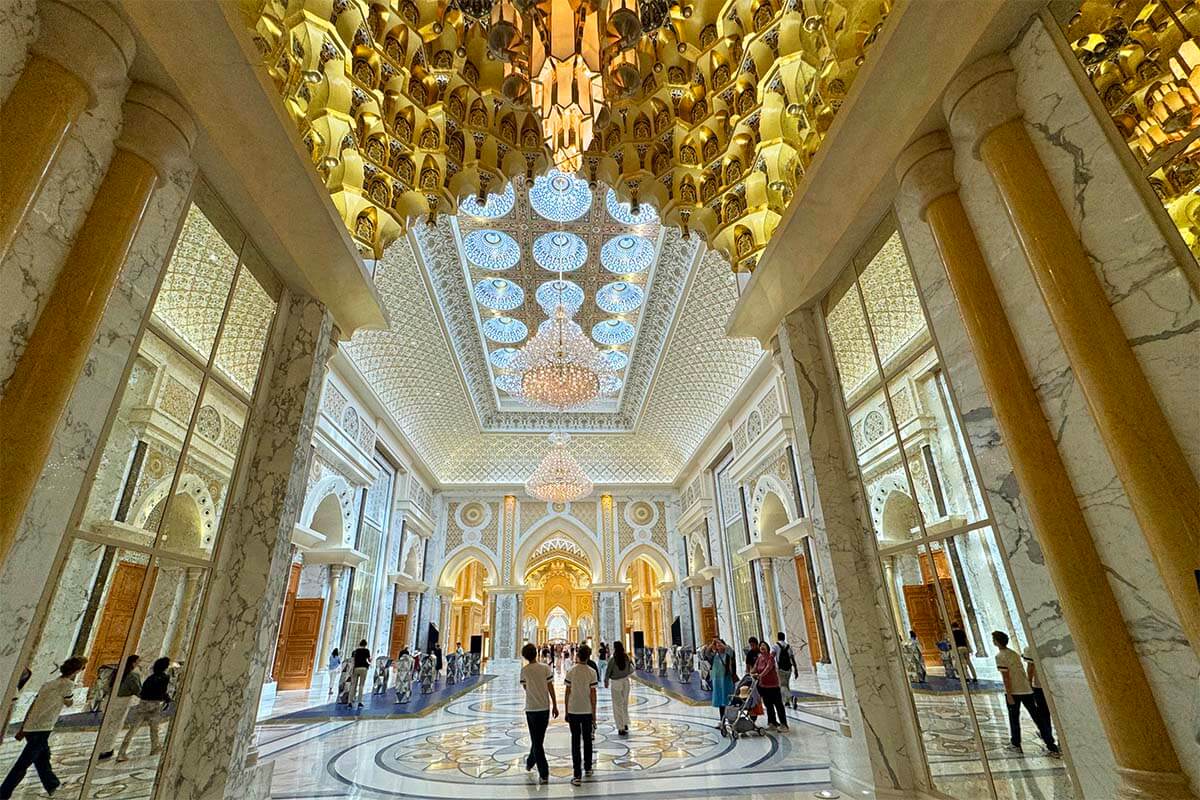 Qasr Al Watan Royal Palace in Abu Dhabi