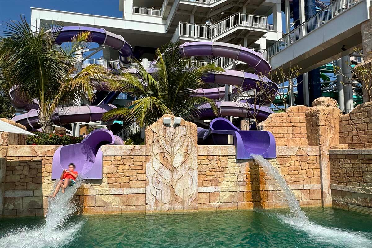Vortex slide at Atlantis Aquaventure water park in Dubai
