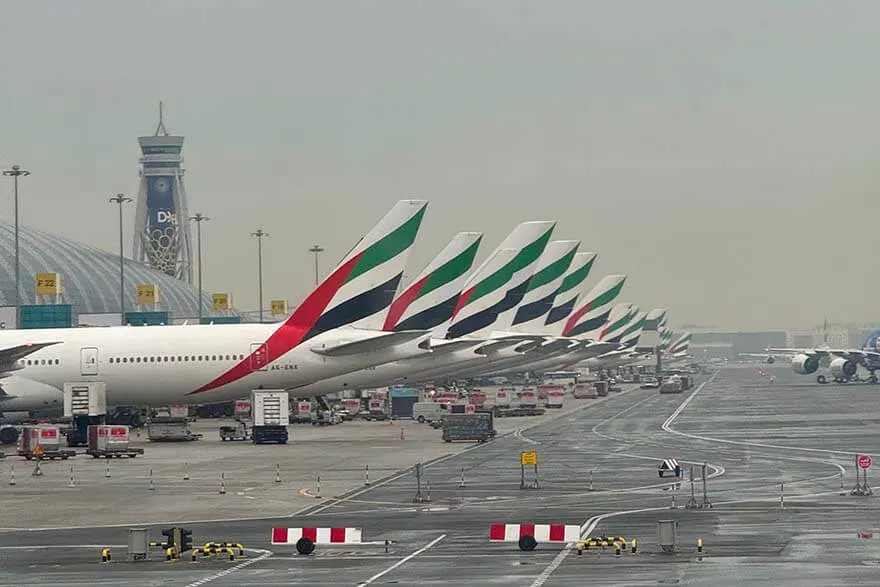 Airplanes at Dubai International Airport