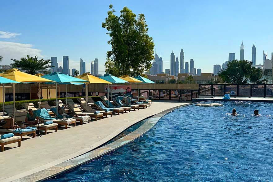 Dubai hotel pool at Rove La Mer Beach Jumeirah