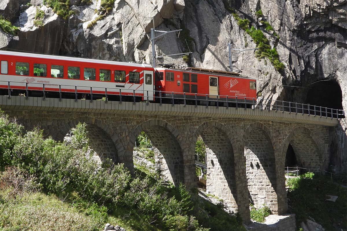 Matterhorn Gotthard Train in Switzerland