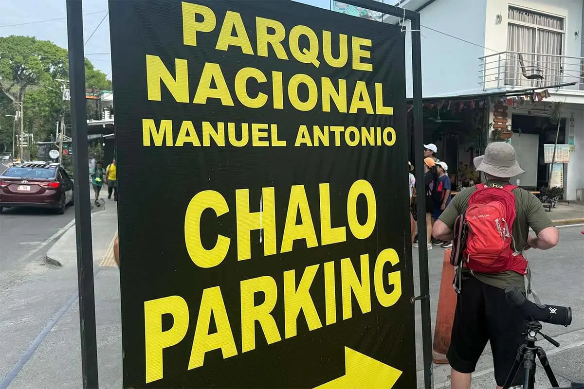 Chalo Parking near Manuel Antonio National Park in Quepos Costa Rica